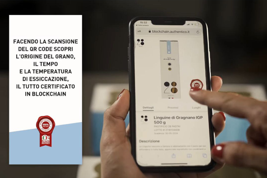 Pasta con filiera certificata in blockchain