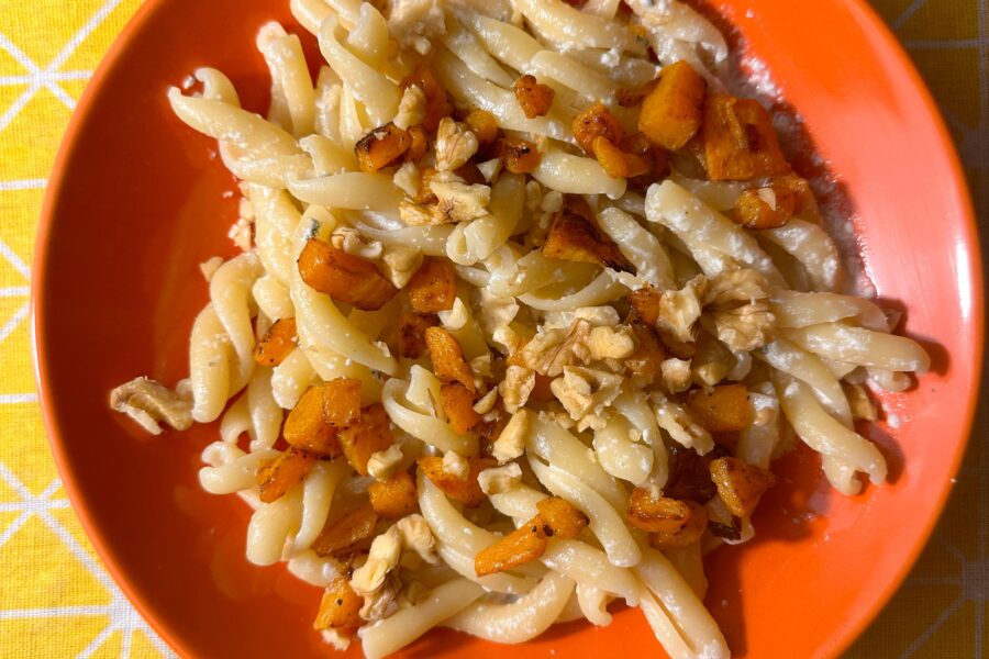 pasta: zucca croccante come guanciale